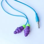 Plugfones Purple Rockets! - Purple Rockets Corded Earphones that look like Earplugs