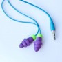 Plugfones Purple Rockets! - Purple Rockets Corded Earphones that look like Earplugs