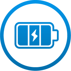 Noise Shield Blue Circle Icon